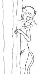  anthro becky_thatcher biped curtains felid feline female genitals mammal monochrome nude pussy reddragonkan shy solo solo_focus tom_sawyer_(2000_film) traditional_media_(artwork) 