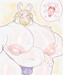  2025 2_horns anthro antlers asgore_dreemurr beard big_nipples black_facial_hair black_hair blonde_beard blonde_eyebrows blonde_facial_hair blonde_hair blue_clothing blue_eyes blue_thong blue_underwear blush bodily_fluids bovid bulge caprine clothed clothing deer deltarune digital_drawing_(artwork) digital_media_(artwork) duo english_description eyebrows facial_hair fangs fur furryonline1 goat goatee hair hand_on_hip heart_symbol hi_res horn looking_aside male male/male mammal mature_anthro mature_male moon mouth_closed navel new_world_deer nipples offscreen_character overweight overweight_anthro overweight_male reindeer rudolph_holiday sweat sweaty_body teeth thong thong_only tongue tongue_out topless undertale_(series) underwear underwear_only white_body white_fur 