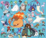  absurdres azurill bergmite charizard clauncher commentary_request copperajah croagunk dynamax espeon fire flaaffy flame-tipped_tail furret garchomp gardevoir gible gigantamax gigantamax_charizard gigantamax_copperajah gligar gothorita grookey helioptile highres hisuian_decidueye hisuian_zorua kabutops kurimo_jinguy lotad magearna magnezone malamar marshadow mega_gardevoir mega_pokemon mega_sharpedo meloetta meloetta_(pirouette) milotic open_mouth pansage pokemon pokemon_(creature) quagsire sharpedo skrelp skwovet slaking sneasel snorunt standing tail togetic tongue tongue_out venusaur whismur yawning zygarde 