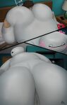  &lt;3 anal anus arched_back baymax bed bedroom big_butt big_hero_6 blush brouva butt butt_grab disney duo first_person_view furniture hand_on_butt hi_res human looking_back machine male male/male mammal narrowed_eyes not_furry not_furry_focus on_bed oral overweight overweight_male rear_view rimming robot sex shaking size_difference white_body 