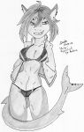  absurd_res ambris anthro bikini clothing danfer erika_(ambris) female fish hi_res marine shark shark_tail solo swimwear traditional_media_(artwork) 