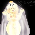  1:1 2022 absurd_res animal_crossing anthro black_background breasts canid canine canis clothed clothing costume currentlytr_ash dialogue domestic_dog female fur ghost_costume halloween halloween_costume hi_res holidays isabelle_(animal_crossing) mammal nintendo nipples portrait sheet_ghost shih_tzu simple_background solo text three-quarter_portrait toy_dog translucent translucent_clothing video_games yellow_body yellow_fur 