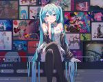  1925_(vocaloid) 1girl absurdres aqua_eyes aqua_hair aqua_nails aqua_necktie aqua_trim arm_tattoo bare_shoulders black_skirt black_sleeves blush closed_mouth collarbone collared_shirt commentary_request crossed_legs dance_robot_dance_(vocaloid) darling_dance_(vocaloid) detached_sleeves greenlights_serenade_(vocaloid) hair_between_eyes hair_ornament hand_on_own_cheek hand_on_own_face hatsune_miku hatsune_miku_(high_fever) hatsune_miku_(vocaloid4) hatsune_miku_no_shoushitsu_(vocaloid) headset hibikase_(vocaloid) highres long_hair long_sleeves looking_at_viewer magical_mirai_(vocaloid) magical_mirai_miku magical_mirai_miku_(2018) mairieux_(vocaloid) melt_(vocaloid) melty_land_nightmare_(vocaloid) miniskirt monitoring_(vocaloid) necktie number_tattoo pleated_skirt rolling_girl_(vocaloid) romeo_to_cinderella_(vocaloid) senbonzakura_(vocaloid) shinkai_shoujo_(vocaloid) shirt skirt slow_motion_(vocaloid) smile solo songover strobe_last_(vocaloid) suna_no_wakusei_(vocaloid) tattoo tell_your_world_(vocaloid) toshiro_oekaki twintails v4x vampire_(vocaloid) very_long_hair vocaloid white_shirt wide_sleeves yurufuwa_jukai_girl_(vocaloid) yy_(vocaloid) 