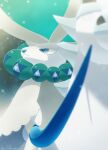  :&lt; absurdres blurry bokeh calyrex calyrex_(ice_rider) closed_mouth commentary_request depth_of_field frown highres komepan looking_to_the_side pokemon pokemon_(creature) riding riding_pokemon sitting 