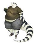  anthro belly belly_overhang bioshock bottomwear box california_kingsnake cettus clothing container female footwear hi_res holding_object maeve_gibson obese obese_anthro obese_female overweight overweight_anthro overweight_female pants reptile scalie shirt shoes simple_background snake solo striped_body stripes thick_tail topwear video_games wallet white_background white_body white_skin 