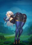 2026 absurd_res armwear bent_over big_breasts black_bodysuit black_clothing black_latex black_skinsuit blue_armwear blue_clothing blue_elbow_gloves blue_eyes blue_gloves blue_handwear blue_latex blue_legwear blue_thigh_boots blue_thigh_highs bodysuit boots breasts clothing elbow_gloves elf female footwear gesture gloves hair hand_gesture handwear hi_res high_heeled_boots high_heels humanoid humanoid_pointy_ears latex latex_armwear latex_bodysuit latex_boots latex_clothing latex_elbow_gloves latex_footwear latex_gloves latex_handwear latex_legwear latex_skinsuit latex_thigh_boots latex_thigh_highs legwear long_hair not_furry pointy_ears rainset shoes skinsuit solo thigh_boots thigh_highs tight_clothing v_sign white_hair