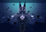  1girl arms_behind_back back black_bow border bow commentary_request facing_away from_behind grey_hair hair_bow headgear highres kajol98606618 letterboxed long_hair mechanical_arms nanami:_storm_(pgr) nanami_(pgr) own_hands_together puffy_short_sleeves puffy_sleeves punishing:_gray_raven short_sleeves solo transparent_border upper_body 