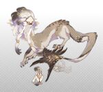  2019 bird bottle claws commentary_request creature creature_focus dated feather_hair feather_tail feathers gradient_background grey_background long_body long_neck long_tail maruneko multicolored_feathers no_humans no_pupils original owl simple_background tail talons tassel two-tone_background very_long_tail white_background winged_arms wings yellow_eyes 