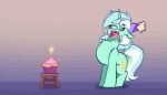  animated blowing cake candle clothing cutie_mark dessert equid equine food friendship_is_magic fur green_body green_fur green_hair hair hasbro hat headgear headwear horn lyra_(disambiguation) lyra_heartstrings_(mlp) mammal multicolored_hair my_little_pony party_hat short_playtime trick two_tone_hair unicorn white_hair witchtaunter 