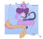 2_horns anthro between_breasts big_breasts blonde_mane blue_body blue_ears blue_paws blue_wings breasts comforting curled_tail dewlap_(anatomy) digitalscales dragon drak_(digitalscales) duo eastern_dragon english_text extreme_size_difference eyelashes eyes_closed fairy_dragon feathered_wings feathers featureless_breasts female fluffy fluffy_ears fur furred_dragon furred_scalie gloves_(marking) hand_on_back head_between_breasts hi_res holding_another horn hug hugging_another larger_female lizard long_eyelashes macro macro_anthro magic magic_user male male/female mane markings micro micro_anthro moon_(marking) motion_lines multicolored_body multicolored_fur mythological_creature mythological_scalie mythology nude on_lap petal_(dapperhedgehog) pink_body pink_fur pointy_ears prick_ears purple_body purple_fur reptile romantic romantic_couple scalie shrinking shrunk sitting sitting_on_lap size_difference size_transformation smaller_male sparkles tail tail_mane text transformation tuft two_tone_body winged_dragon wingless_dragon wings yellow_eyes yellow_horn