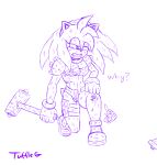  amy_rose betrayal blood bodily_fluids damaged eulipotyphlan female hedgehog hi_res machine male mammal on_one_leg one_eye_closed power_armor roughlove69 sega shadow_the_hedgehog sonic_the_hedgehog_(series) standing weapon wounded 
