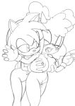  amy_rose anthro big_breasts bodily_fluids bovid breasts caprine duo eulipotyphlan female female/female fours_(artist) genital_fluids groping_breasts groping_from_behind hedgehog hi_res lanolin_(sonic_the_hedgehog) mammal pussy_juice sega sheep sketch sonic_the_hedgehog_(series) tongue tongue_out 