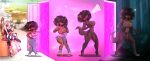 2026 anthro belt big_breasts blonde_hair body_size_growth bottomwear breasts brown_body brown_fur canid clothing dark_body dark_skin digital_media_(artwork) door duo featureless_breasts featureless_crotch female footwear forest fur growth hair hi_res howl human human_to_anthro judgement6x mammal nude open_mouth outside pants plant sequence shirt shoes size_transformation smile species_transformation tail tail_growth topwear transformation tree