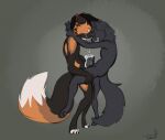  2018 anonym0use anthro black_body black_fur bodily_fluids butt canid canine canis claws clay_acier cum cum_on_face cumshot digital_drawing_(artwork) digital_media_(artwork) duo ejaculation embrace feet fox frottage fur genital_fluids genitals hair male male/male mammal nova_(anonym0use) nova_(disambiguation) nude open_mouth penetration rowrow sex simple_background taswel toes tongue tongue_out wolf 