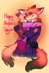 anthro bodily_fluids bottomwear canid canine clothed clothing crying digital_media_(artwork) disney duo english_text eyes_closed female fox fur hi_res holidays hug jolyn_foxxo male mammal mother's_day mother_(lore) mother_and_child_(lore) mother_and_son_(lore) mrs._wilde nick_wilde parent_(lore) parent_and_child_(lore) parent_and_son_(lore) police police_uniform red_fox shirt simple_background skirt son_(lore) tail tears tears_of_joy text topwear true_fox uniform zootopia