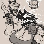 american_opossum anthro armor father_(lore) female headgear helmet hi_res human humanoid husband hybrid knife lewdbeef male mammal marsupial mole_(disambiguation) mother_(lore) parent_(lore) weapon wife