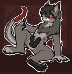 2026 2_penises animal_genitalia animal_penis anthro bottomwear canid canine canis clothing coyote erection fallout full_foot_pawpads full_pad fur genitals grey_body grey_fur grey_scales hemipenes heterochromatic_scleras heterochromia hi_res hybrid male mammal markings microsoft multi_genitalia multi_penis night_stalker_(fallout) orange_eyes pawpads paws penis red_body red_eyes red_markings red_scales reptile scales scalie scar shirt shorts snake tickout topwear venrho_(razim)