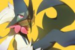 2026 3:2 ambiguous_gender anthro dok2_mo felid feline flat_chested fur generation_9_pokemon green_body green_fur green_hair hair hi_res mammal meowscarada nintendo pink_eyes pokemon pokemon_(species) simple_background solo