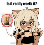 anthro beverage bubble_tea canid canine canis clothing dogfailureowo domestic_dog female flat_chested hana_(dogfailureowo) hi_res mammal open_mouth paws photography_(artwork) shirt simple_background smug solo tank_top tired_eyes topwear white_background