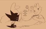 anthro bell blush blush_lines butt chest_tuft clothed clothing clothing_lift dialogue digital_drawing_(artwork) digital_media_(artwork) domestic_cat duo ear_piercing erection felid feline felis foreskin genitals hand_on_leg hand_on_thigh hi_res humanoid_genitalia humanoid_penis jewelry looking_at_another lying male male/male mammal musk necklace nerunaur noir_(noirzvault) on_back open_mouth partially_clothed penis penis_sniffing piercing retracted_foreskin shirt shirt_lift signature simple_background slim smile snaggle_tooth sniffing tail text topwear tuft underwear underwear_down vanille_(noirzvault)