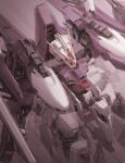  advance_of_zeta beam_cannon beam_rifle commentary_request energy_gun gaplant_hrairoo gundam highres mecha mecha_focus mobile_suit molai realistic robot science_fiction space thrusters titans_(gundam) v-fin weapon 