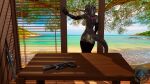3d_(artwork) 5_fingers absurd_res anthro armor armwear armwear_only beach big_breasts breasts brown_body brown_scales butt clothed clothed_anthro clothed_female clothing cobra cybernetic_face cybernetics digital_media_(artwork) female fingers furniture gun half_naked handgun hi_res inside island jacket leaning_on_wall legwear legwear_only machine melee_weapon mostly_nude multicolored_body nature nude nude_anthro nude_female outside pistol plant ranged_weapon rear_view reptile sab_(petruz) scales scalie sea snake solo standing sword table tail topwear tree water weapon white_body white_skin xpasha122x