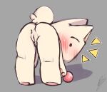  anthro bj_(artist) blush butt crossgender doko_demo_issho domestic_cat felid feline felis female fur genitals looking_back mammal nude pussy solo sony_corporation sony_interactive_entertainment toro_inoue video_games white_body white_fur 