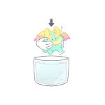 0olqplo0 1:1 alien alternate_form ambiguous_gender anthro antlers biped bucket chest_tuft chibi chinchillid container countershade_torso countershading digital_drawing_(artwork) digital_media_(artwork) directional_arrow disembodied_hand dot_eyes fecto_elfilis fluffy fluffy_tail fur glass head_wings holding_another horn kirby_(series) kirby_and_the_forgotten_land mammal mouthless multicolored_body multicolored_fur neck_tuft nintendo orange_body orange_fur question_mark rodent simple_background simple_eyes solo starling_(kirby) tail tan_body tan_fur teal_body teal_fur tuft unusual_wing_placement water white_background wings
