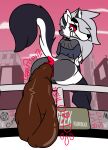  absurd_res angry anthro anus anus_outline breasts bvtshxt canid canid_demon canine choker demon ear_piercing excessive_feces fangs feces feces_in_ass female genitals hell hellaverse hellhound helluva_boss hi_res hyper hyper_feces jewelry loona_(helluva_boss) mammal mythological_canine mythological_creature mythology necklace nipples onomatopoeia piercing pooping pooping_on_floor public_pooping raised_tail red_sclera reluctant sharp_teeth solo sound_effects tail tail_anus teeth text vulva white_eyes 