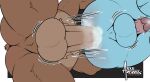  aereous anal anal_penetration anthro balls belly big_balls big_belly big_dom_small_sub blue_body blue_fur bodily_fluids brown_body brown_fur butt canid canine canis clothing cum cum_drip cum_in_ass cum_in_penis cum_inside digital_drawing_(artwork) digital_media_(artwork) digital_painting_(artwork) dominant dripping duo fur genital_fluids genitals hi_res legwear looking_down male male/male mammal multicolored_body multicolored_fur musclegut muscular_arms penetration penile penile_penetration penis penis_in_ass simple_background size_difference thigh_highs two_tone_body two_tone_fur ursid ursine 