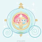  +_+ 2girls :3 ahoge animal blonde_hair bloom_poetry_(shining_nikki) blue_background blue_choker blue_dress blue_eyes blue_hairband blush_stickers bow bowtie brown_eyes carriage cat chibi chinese_commentary choker cinderella_(disney_character) cinderella_(disney_movie) closed_mouth clothed_animal commentary_request crossover curtains dress ear_covers earrings eyelashes hair_bun hairband hood hood_up jewelry long_hair long_sidelocks long_sleeves momo_(nikki) multiple_girls nikki_(nikki) nikki_(series) no_mouth pinafore_dress pink_dress pink_hair plaid_clothes plaid_dress red_bow red_bowtie shining_nikki shirt short_hair short_sleeves sidelocks simple_background single_hair_bun sleeveless sleeveless_dress smile solid_oval_eyes sparkle sparkling_eyes sphere_earrings straight_hair traditional_bowtie turtleneck turtleneck_shirt updo watermark weibo_watermark whiskers white_cat white_shirt xiaoyu_qixing yellow_hood 