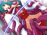  1girl 2000s_(style) anal ayahime_kurumi blush breasts censored double_penetration game_asset grabbed_by_tentacles green_hair hair_ribbon large_breasts lemmtear_theta long_hair magical_girl mahou_senshi_(series) mahou_senshi_lemmtear_knights medium_breasts mosaic_censoring nipples no_panties non-web_source official_art open_mouth purple_eyes rape ribbon saitou_natsuki self-datamine solo spread_legs tentacle_sex tentacles thighhighs vaginal variant_set visual_novel_cg white_thighhighs 
