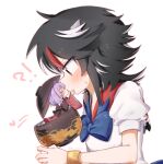  !? 2girls back_bow black_bow black_hair blue_bow blue_bowtie blush bow bowl bowl_hat bowtie bracelet closed_eyes commentary_request dress from_side hand_up hat in_bowl in_container japanese_clothes jewelry kijin_seija kimono kiss kissing_with_eyes_open kiwi_(x_x915) looking_at_viewer medium_hair mini_person minigirl multicolored_hair multiple_girls profile puffy_short_sleeves puffy_sleeves purple_hair red_eyes red_kimono red_streaks short_sleeves size_difference small_horns streaked_hair sukuna_shinmyoumaru sweatdrop touhou v-shaped_eyebrows white_dress white_streaks wide_sleeves yuri 