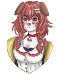  absurd_res alexandliberty alpha_channel anthro brown_body brown_eyes brown_fur brown_hair canid canine canis clothing collar domestic_dog female fur hair hi_res hololive jacket korone_inugami mammal multicolored_body multicolored_fur portrait red_collar shirt solo solo_focus topwear virtual_youtuber vtuber white_body white_clothing white_fur white_shirt white_topwear yellow_clothing yellow_jacket_(clothing) yellow_topwear 