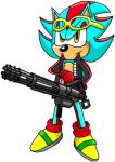  alpha_channel blue_body clothing edgehog eulipotyphlan eyewear eyewear_on_head footwear gatling_gun glasses glasses_on_head gun hedgehog hi_res jacket looking_away machine_gun male mammal minigun ranged_weapon serious_face shadonic_the_edgehog shoes solo solo_focus topwear weapon yellow_eyes 