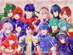  6+boys 6+girls :d aqua_hair black_hairband blue_eyes blue_hair celica_(fire_emblem) closed_eyes commentary_request earrings eirika_(fire_emblem) emblem_(fire_emblem_engage) ephraim_(fire_emblem) female_corrin_(fire_emblem) fire_emblem fire_emblem:_genealogy_of_the_holy_war fire_emblem:_mystery_of_the_emblem fire_emblem:_radiant_dawn fire_emblem:_the_binding_blade fire_emblem:_the_blazing_blade fire_emblem:_the_sacred_stones fire_emblem:_thracia_776 fire_emblem:_three_houses fire_emblem_awakening fire_emblem_echoes:_shadows_of_valentia fire_emblem_engage fire_emblem_fates green_hair green_headband hairband headband ike_(fire_emblem) jewelry konnichi_warou leif_(fire_emblem) long_hair lucina_(fire_emblem) lyn_(fire_emblem) male_alear_(fire_emblem) male_byleth_(fire_emblem) marth_(fire_emblem) micaiah_(fire_emblem) multicolored_hair multiple_boys multiple_girls ponytail red_hair roy_(fire_emblem) short_hair sigurd_(fire_emblem) smile split-color_hair tiara translation_request two-tone_hair 