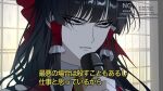  1girl absurdres ascot bow brown_hair commentary_request frilled_hair_tubes frills hair_bow hair_tubes hakurei_reimu highres holding holding_microphone long_hair microphone nubezon red_bow solo touhou translated watermark yellow_ascot 