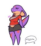  2020 ambiguous_gender anthro clothed clothing duo female hi_res keeshee ncs purple_body reptile scalie simple_background snake snake_hood spots standing white_background 