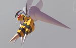  antennae bee beedrill bug commentary_request ewokakukaede full_body highres insect_wings mega_beedrill mega_pokemon no_humans pokemon pokemon_(creature) red_eyes stinger wings 