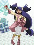  dark_skin gym_leader iris_(pokemon) poke_ball pokeball pokemon pokemon_(game) pokemon_black_and_white pokemon_bw purple_hair 
