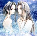  2boys asakura_hao asakura_yoh asakura_you brothers male male_focus multiple_boys shaman_king siblings twins 