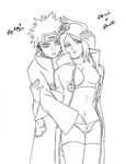  breasts couple deidarairuka fingering konan line_art lineart naruto pain_(naruto) panties pein 