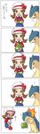  box comic cookie food hg kotone kotone_(pokemon) long_image lyra pokemon pokemon_(game) pokemon_comic pokemon_hgss ss tall_image translation_request typhlosion 