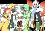  black_hair blonde_hair blue_eyes breasts brown_eyes crossed_arms dress eelektross erufuun frown green_hair hair_over_eye hair_over_one_eye halter_top halterneck hood horns jacket jaroda leaf long_hair moemon multicolored_hair open_mouth orange_hair personification pokemon pokemon_(game) pokemon_black_and_white red_eyes red_hair scarf scrafty serperior shibirudon shinpora short_hair sigilyph skirt smile two-tone_hair two_tone_hair urugamoth volcarona whimsicott white_hair wings zuruzukin 