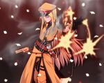  blonde_hair cigarette dfo dungeon_and_fighter dungeon_fighter_online female_gunner female_gunner_(dungeon_and_fighter) gloves gun gunner gunner_(dungeon_and_fighter) handgun hat knife long_hair pistol ranger redesign revolver weapon 