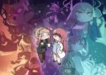  6+girls absurdres ahoge amelia_(trickcal) bare_shoulders black_gloves black_leotard blonde_hair blonde_streaks blue_buruma blue_coat blue_eyes blue_shirt blush blush_stickers braid braided_base breasts brown_hair bun_with_braided_base buruma cardigan cardigan_partially_removed center-flap_bangs character_request chibi chibi_only coat coffee_mug crescent crescent_hair_ornament cropped_sweater crown_braid cup doctor dress earrings elena_(trickcal) elf epaulettes fewer_digits glasses gloves gloves_over_elbow_gloves gold_halo gold_tiara green_eyes grey_eyes grey_hair hair_between_eyes hair_bun hair_ornament hair_over_one_eye hakuna_(korhape) haley_(trickcal) halo halo_behind_head hat heart highres hilde_(trickcal) holding holding_tablet_pc humanoid_robot jacket jewelry joints lab_coat large_breasts leotard long_hair long_sleeves looking_at_viewer low_twintails m.e.o.w_(trickcal) mecha medal mug multicolored_hair multiple_girls multiple_halos office_lady open_mouth pencil_skirt pink_eyes pointy_ears polearm ponytail purple_eyes red_eyes red_hair renewa_(r41)_(trickcal) renewa_(trickcal) ringed_eyes robot robot_cat robot_ears robot_girl robot_joints round_eyewear shirt short_hair skirt sleeveless sleeveless_sweater snowflakes spear streaked_hair sweater tablet_pc taut_clothes taut_dress thighhighs trickcal twintails very_long_hair virgin_killer_sweater weapon white_coat white_hair white_sweater yellow_cardigan yellow_sweater 