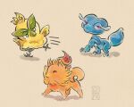  artist_name baby_animal beak bird blue_skin browt chick cidate closed_eyes colored_skin dog feathers gecko gecqua leaf lizard no_humans ookami_(game) orange_fur parody pokemon pokemon_(creature) pombon pomeranian_(dog) purple_eyes shadow simple_background sketch starter_pokemon_trio style_parody thick_eyebrows yellow_feathers 