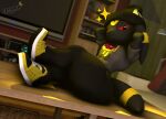3d_(artwork) anthro basket beanie big_butt black_beanie black_body black_bottomwear black_clothing black_coded black_eyes black_fur black_hat black_headwear black_pants bottom_heavy bottomwear butt clothed clothed_anthro clothed_male clothing container crossed_legs curvy_figure detailed_background digital_media_(artwork) ear_markings eeveelution electronics facial_markings femboy footwear forehead_markings fully_clothed fur furniture generation_2_pokemon grey_clothing grey_shirt grey_topwear hands_behind_head hat head_markings headgear headwear hi_res huge_butt huge_thighs imdajasperbaby inside jack_(imdajasperbaby) lamp looking_at_viewer male markings multicolored_body multicolored_ears multicolored_fur music_player narrowed_eyes nintendo on_table pants pivoted_ears pokemon pokemon_(species) pose print_clothing print_shirt print_topwear red_sclera sassy shelf shirt shoes showoff signature sitting sitting_on_table smile smiling_at_viewer smug smug_face sneakers sofa solo sprinkles table tail tail_markings television thick_thighs topwear two_tone_body two_tone_ears two_tone_fur two_tone_tail umbreon yellow_body yellow_clothing yellow_footwear yellow_fur yellow_markings yellow_shoes yellow_sneakers