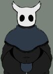  ambiguous_gender anthro black_body cloak clothing digital_drawing_(artwork) digital_media_(artwork) front_view gender_nonconforming green_background hi_res hollow_knight nauiho simple_background sketch slightly_chubby team_cherry thick_thighs thong underwear vessel_(species) video_games voove 
