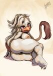  anthro avian beak big_butt breasts butt female gryphon hi_res kerbaru lying mythological_avian mythology nipples nude on_side solo 